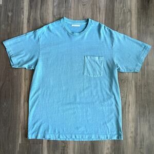 John Elliott Lucky Pocket Tee Light Blue USA Made Mens Size XL 4 Great Condition